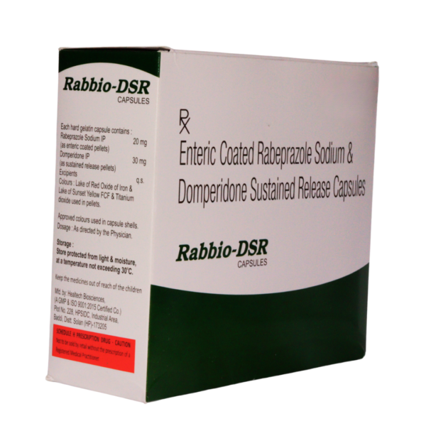 Rabbio-DSR <br><p><small>Enteric Coated Rabeprazole Sodium And Domperidone Sustained Release Capsules</small></p> - Image 2