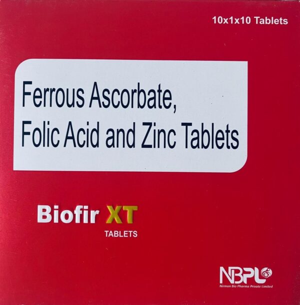 Biofir XT <br><p><small>Ferrous Ascorbate, Folic Acid & Zinc Sulphate Tablets</small></p>