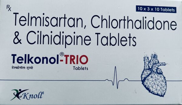 Telkonol Trio Telmisartan Chlorthalidone & Cilnidipine Tablets