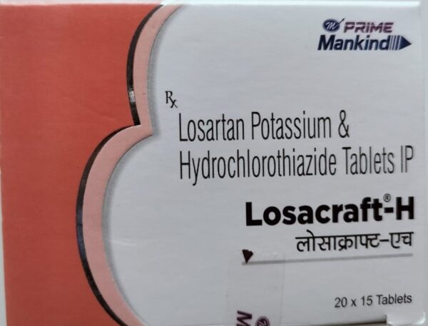 Losacraft H 50mg/12.5mg Tablet <br><p><small>Losartan (50mg) + Hydrochlorothiazide (12.5mg)</small></p>