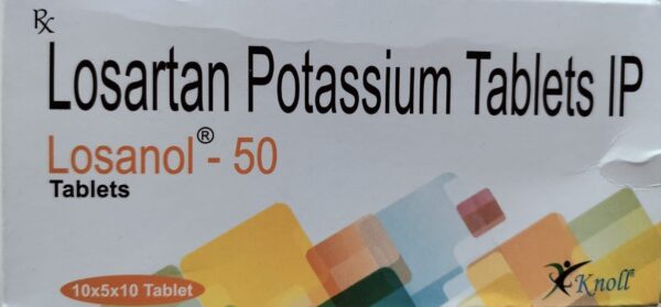 Losanol 50mg Tablet <br><p><small>Losartan (50mg)</small></p>