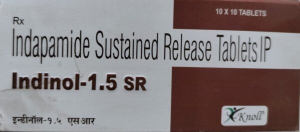 Indinol 1.5mg Tablet SR <br><p><small>Indapamide (1.5mg)</small></p>