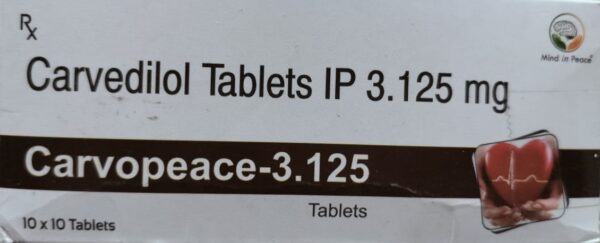 Carvopeace-3.125 Tablet <br> <p><small>Carvedilol (3.125mg)</small></p>