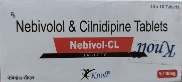 Nebivol-CL Tablet <br> <p><small>Nebivolol + Cilnidipine (5mg+10mg)</small></p>