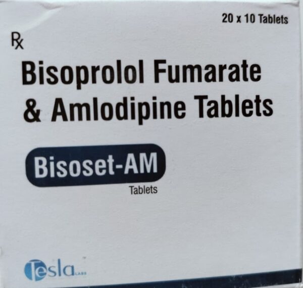 Bisoset AM Tablet <br> <p><small>Amlodipine (5mg) + Bisoprolol (5mg)</small></p>
