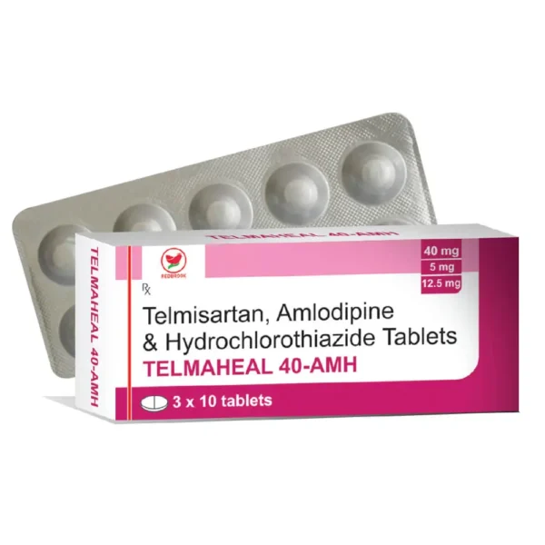 Telmaheal 40 ANH<br><p><small>Telmisartan 40 mq + Amlodipine 5 mg + Hydrochlorothiazide 12 5Tablets</p></small>