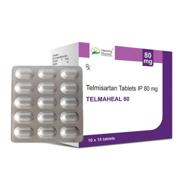 Telmaheal 80<br><p><small>Telmisartan 80 mg Tablets</p></small>