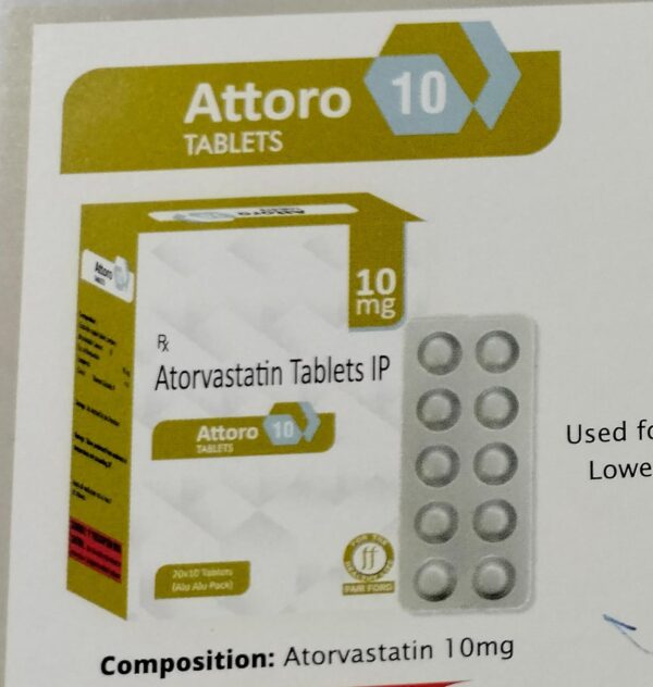 ATTORO 10<br><p><small>ATORVASTATIN TABLETS</p></small>