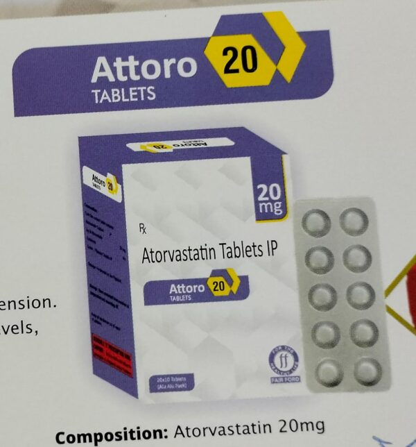 ATTORO 20<br><p><small>ATORVASTATIN TABLETS</p></small>