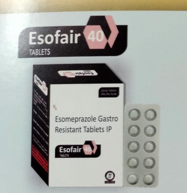 ESOFAIR 40<br><p><small>ESOMEPRAZOLE TABLETS </p></small>