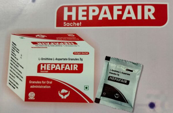 HEPAFAIR SACHETS<br><p><small>L-ORNITHINE L-ASPARTATE GRANULES</p></small>