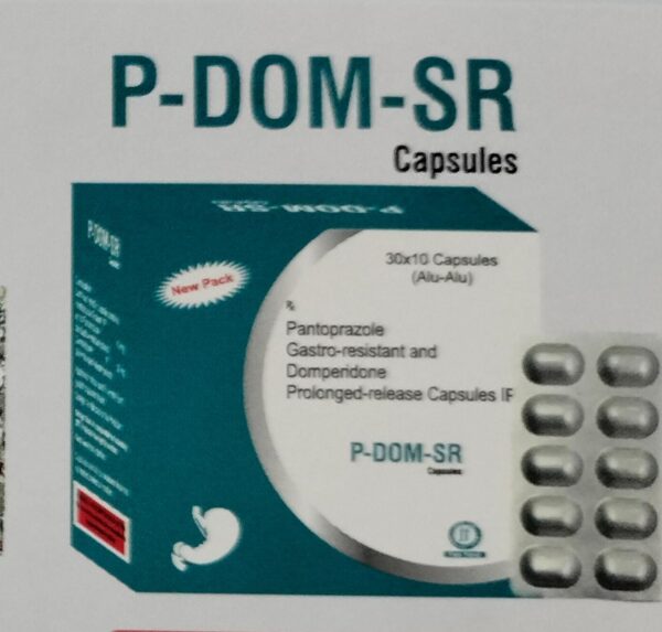 P-DOM SR <br><p><small>PANTOPRAZOLE AND DOMPERIDONE TABLETS</p></small>