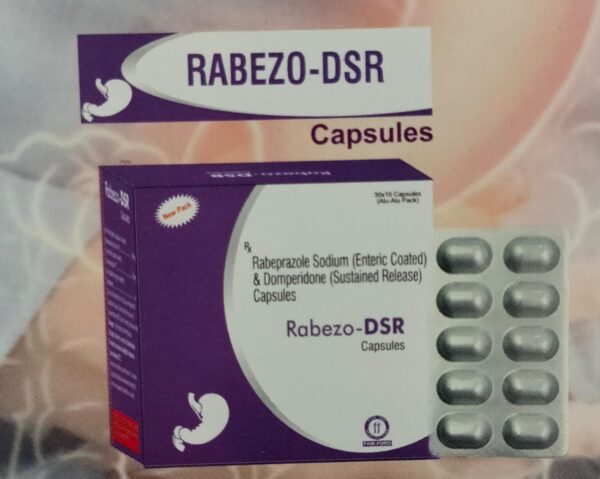 RABEZO DSR<br><p><small>RABEPRAZOLE AND DOMPERIDONE CAPSULES</p></small>