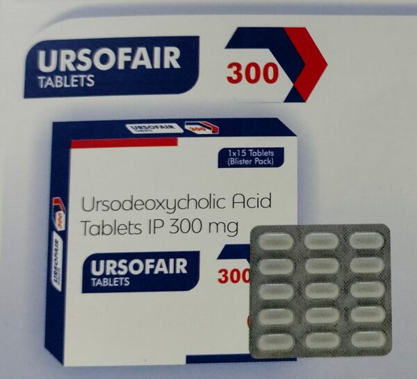 URSOFAIR 300 1*15<br><p><small>URSODEOXYCHOLIC ACID TABLETS</p></small>