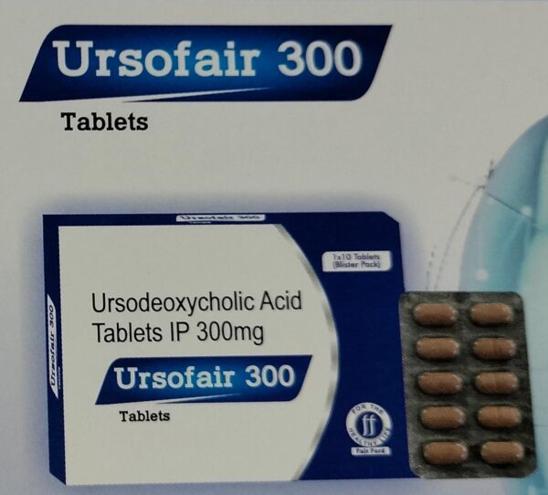 URSOFAIR 300 1*10<br><p><small>URSODEOXYCHOLIC ACID TABLETS</p></small>