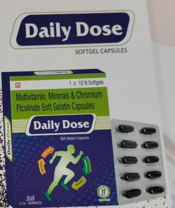 DAILY DOSE CAPSULES<br><p><small>Ginseng, Multivitamins and multiminerals Capsules</p></small>
