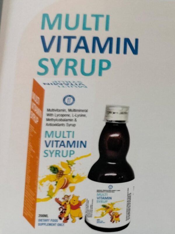 MULTIVITAMIN SYRUP<br><p><small>MULTIVITAMIN, MULTIMINERAL WITH LYCOPENE, L-LYSINE, METHYLCOBALAMIN & ANTIOXIDANTS SYRUP</p></small>