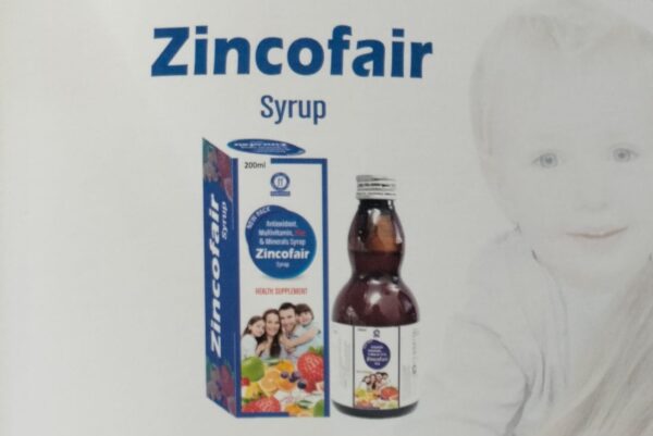 ZINCOFAIR SYRUP<br><p><small>ANTIOXIDENT MULTIVITAMIN, MULTIMINERAL AND ZINC SYRUP</p></small>