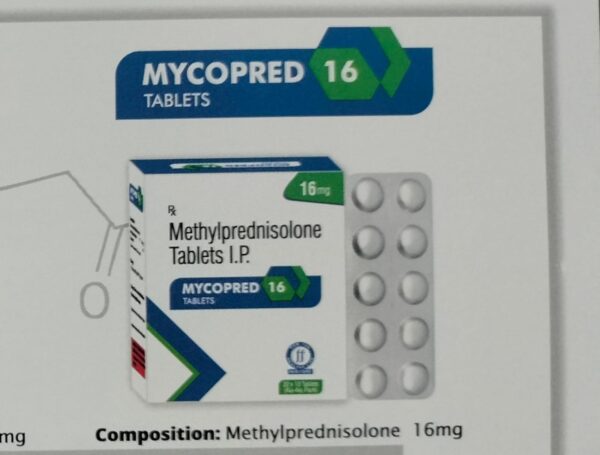 MYCOPRED 16<br><p><small>METHYLPREDNISOLONE TABLETS</p></small>