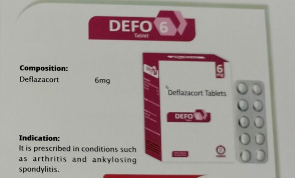 DEFO 6<br><p><small>DEFLAZACORT TABLETS</p></small>
