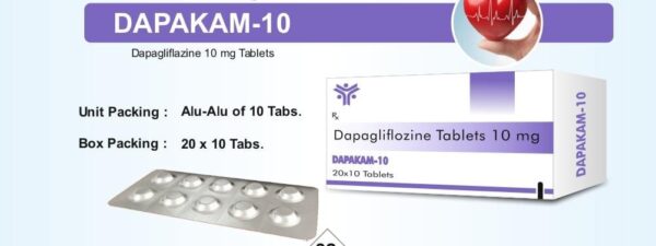 DAPAKAM 10 1X10<br><p><small>DAPAGLIFLOZIN TABLETS</p></small>