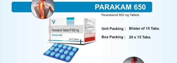 PARAKAM 650 20*15<br><p><small>PARACETAMOL TABLETS</p></small>