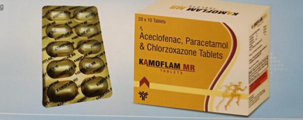 KAMOFLAM MR 20*1X10<br><p><small>ACECLOFENAC  PARACETAMOL AND CHLOROZOXAZONE</p></small>