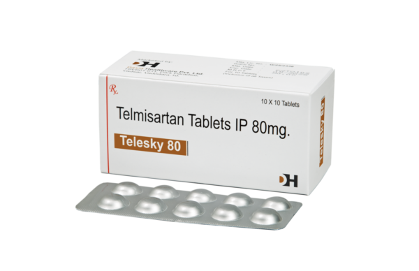 TELESKY-80 TAB<br><p><small>Telmisartan 80mg Tab</p></small>