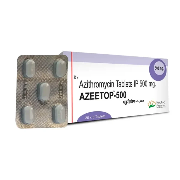 Azeetop 500<br><p><small>Azithromycin  500  mg  Tablets</p></small>