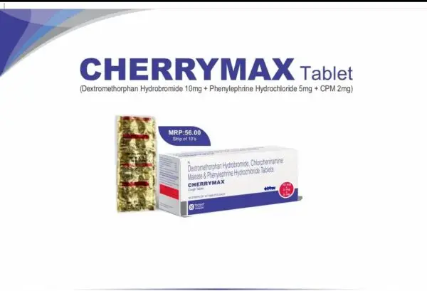 CHERRYMAX<br><p><small>DEXTROMETHORPHAN HYDROBROMIDE 10MG + PHENYLEPHRINE HYDROCHLORIDE 5MG + CHLORPHENIRAMINE MALEATE 2MG</p></small>