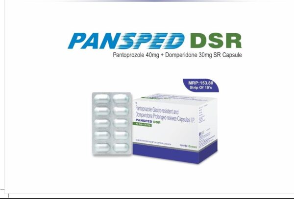 PANSPED DSR<br><p><small>PANTOPROZOLE 40MG + DOMPERIDONE 30MG SR</p></small>