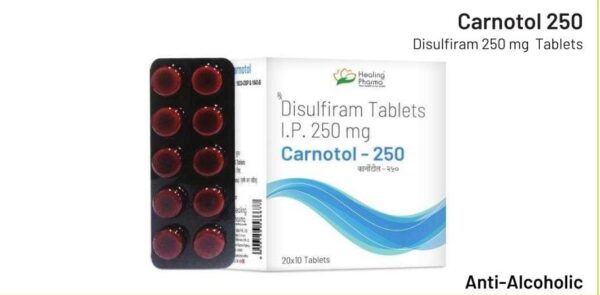 Carnotol 250<br><p><small>Disulfiram 250 mg  Tablets</p></small>