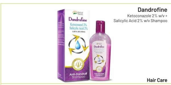 Dandrofine shampoo<br><p><small>Ketoconazole and Salicylic Acid shampoo</p></small>