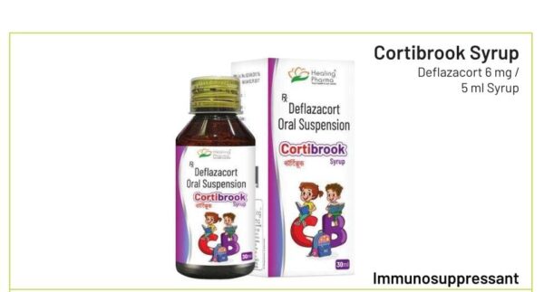 Cortibrook Syrup<br><p><small>Deflazacort 6 mq / 5mI Syrup</p></small>