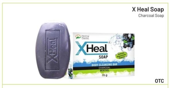 X Heal Soap<br><p><small>Charcoal Soap</p></small>
