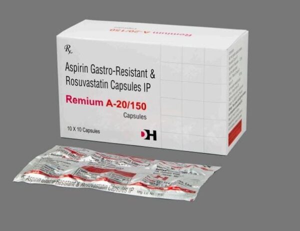 REMIUM A 20/150 TAB<br><p><small>Rosuvastatin Calcium  20 mg + Aspirine 150 mg Tab</p></small>