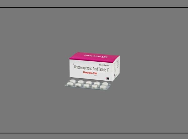 DAXYBILE-150 TAB<br><p><small>Ursodeoxycholic acid IP 150 mg Tab</p></small>