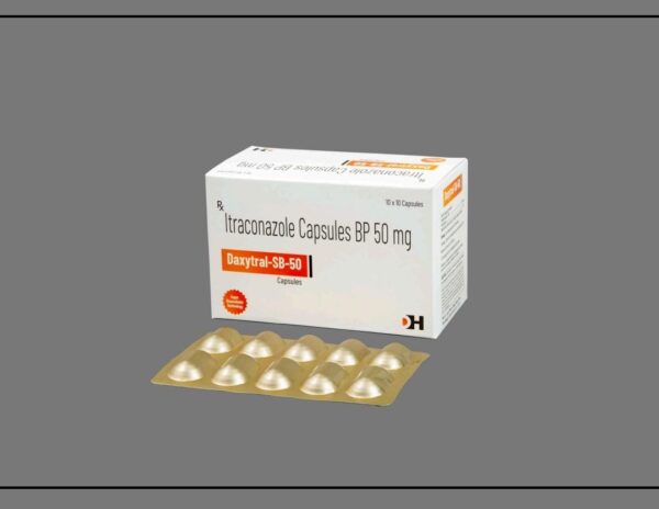 DAXYTRAL - SB - 50 CAP<br><p><small>Itraconazole 50 mg (Super bio available) - suba Cap</p></small>