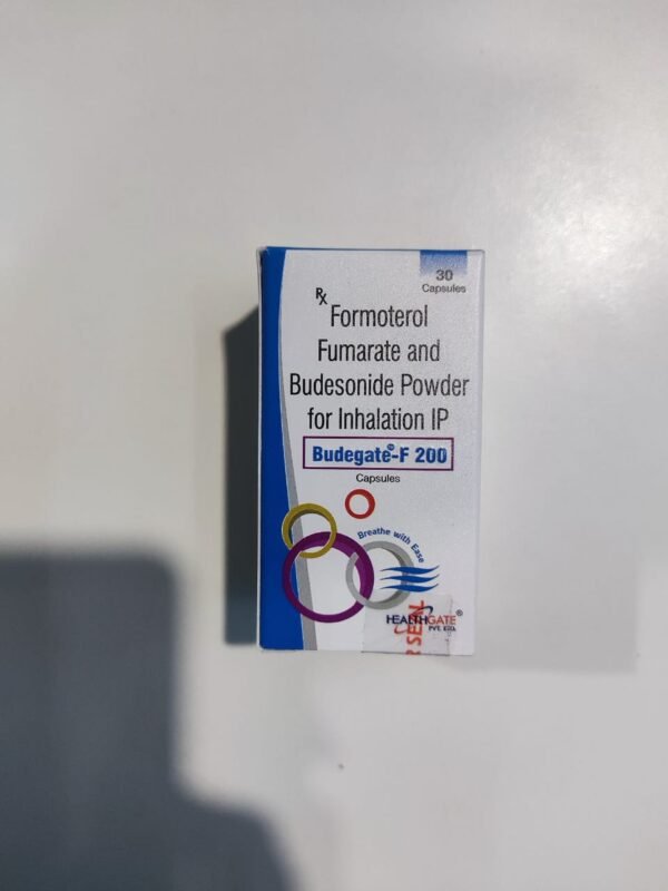 budegate F 200 capsules<br><p><small>budesonide and formoterol fumarate powder for inhalation</small></p>