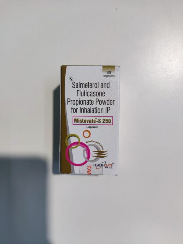 mistovate s 250 capsules<br><p><small>salmeterol and fluticasone propionate powder for inhalation ip</small></p>
