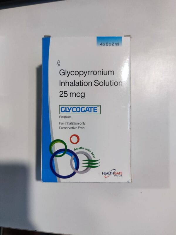glycogate 25 mg respules <br><p><small>glycopyrronium inhalation solution 25 mcg</small></p>