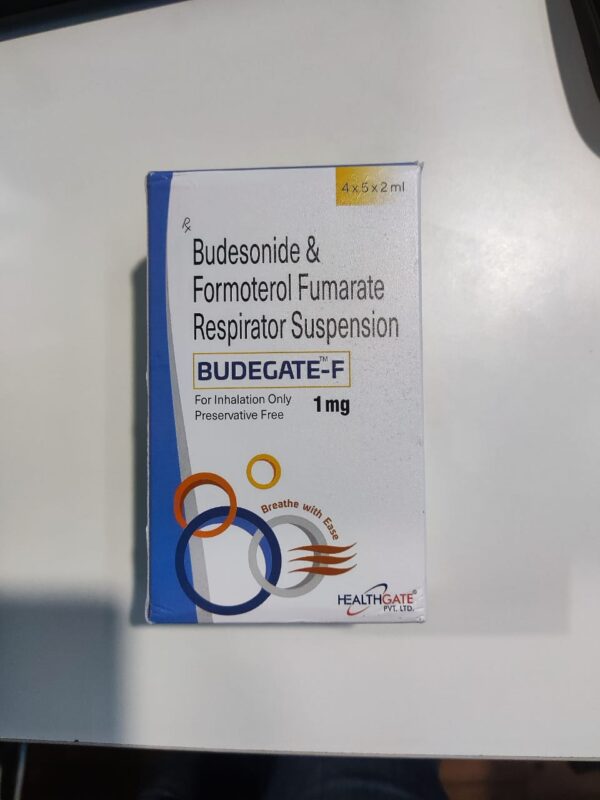 budegate f 1 mg respules<br><p><small>budesonide and formoterol fumarate respirator suspension</small></p>