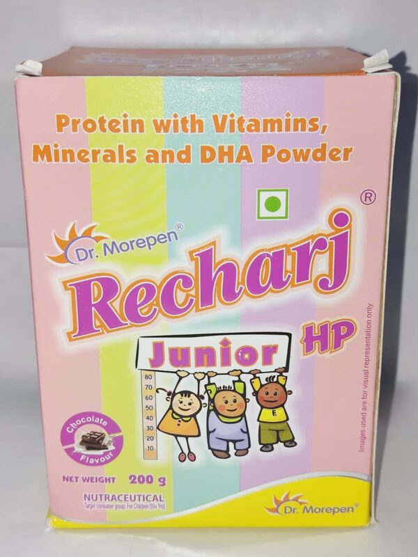 Recharj HP Junior<br><p><small>Protein with vitamins,minerals and DHA powder</p></small>