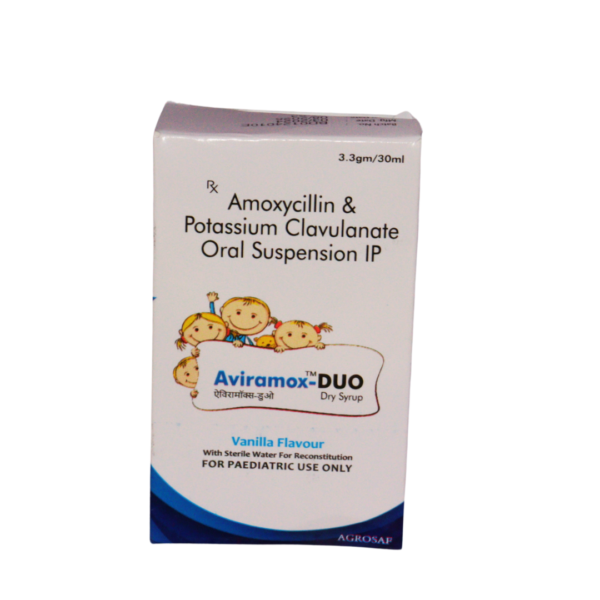 AVIRAMOX DUO DRY SYRUP (Amoxycillin & Potaasium Clauulanate oral suspension3.3gm/30ml)