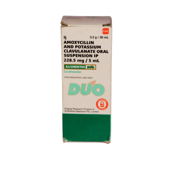 AUGMENTIN DUO SYRUP (Amoxycillin & Potaasium Clauulanate oral suspension 228.5mg/5ml)