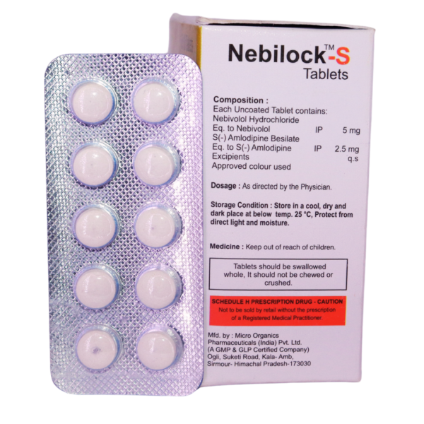 Nebilock S (Nebivolol & S(-) Amlodipine (5mg/2.5mg) - Image 2
