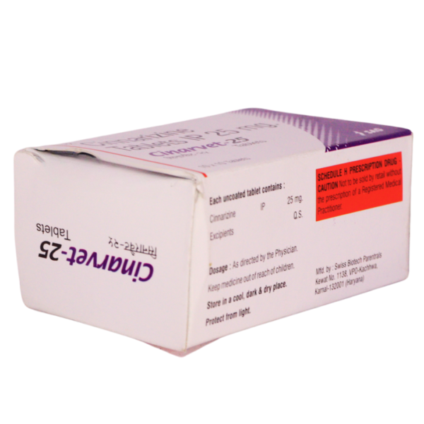 Cinarvet 25 (Cinnarizine 25mg) - Image 2