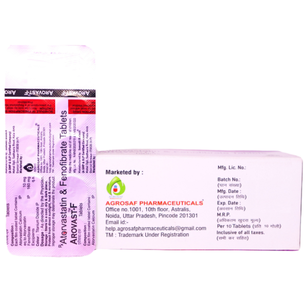 Arovast F (Fenofibrate (160 Mg) Atorvastatin (10 Mg)) - Image 3