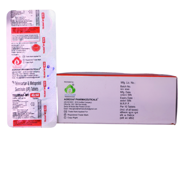 Telosaf MT 40/50 (Telmisartan (40mg) + Metoprolol Succinate (50mg)) - Image 3