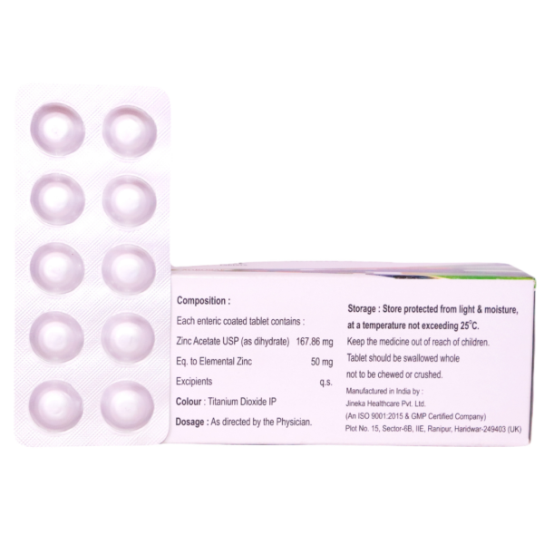 Zinotal (Zinc Acetate 50mg Tablet) - Image 2